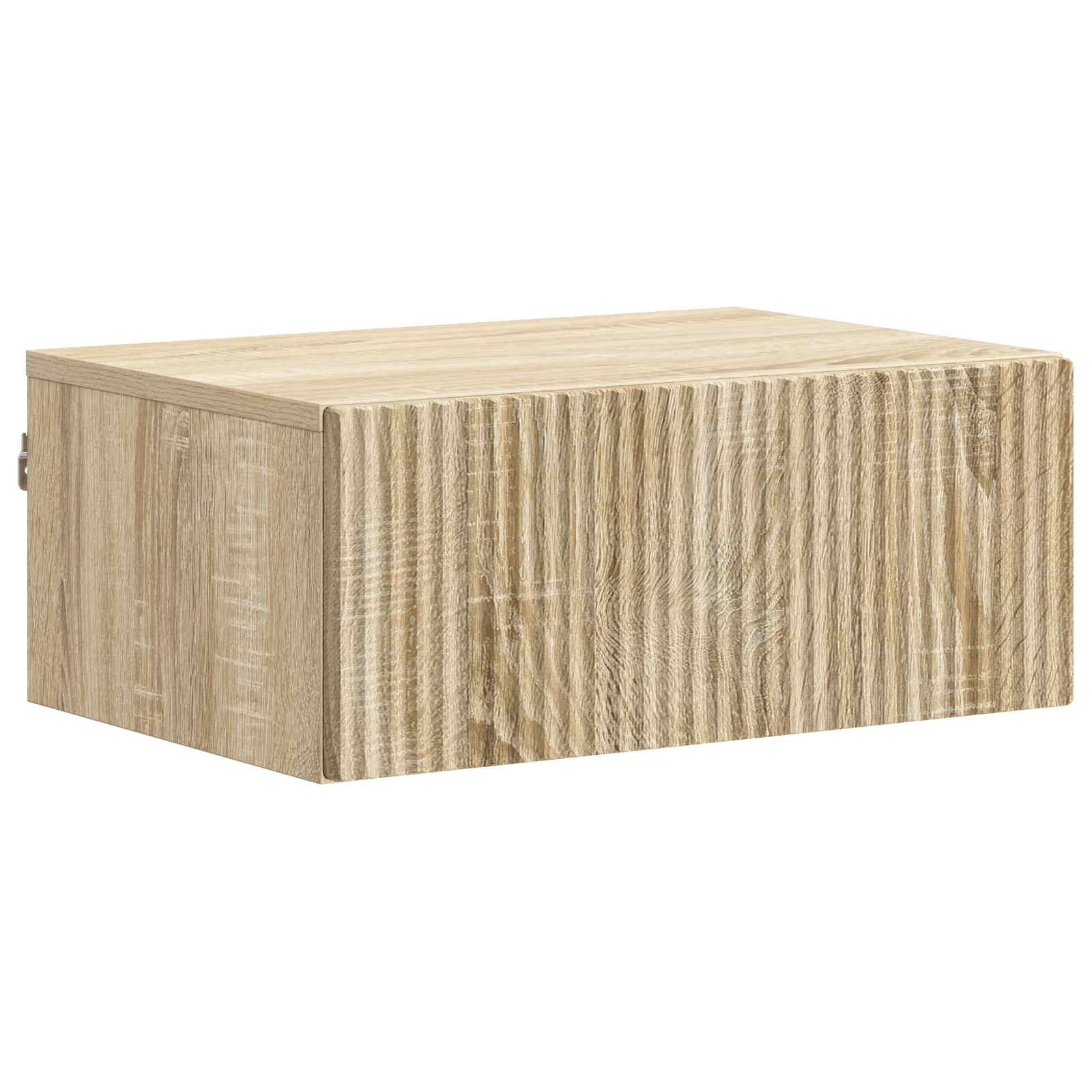 vidaXL Wall-Mounted Bedside Cabinet Sonoma Oak 49 x 34.5 x 20 cm 2