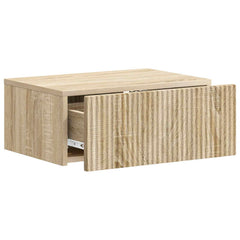 vidaXL Wall-Mounted Bedside Cabinet Sonoma Oak 49 x 34.5 x 20 cm 4