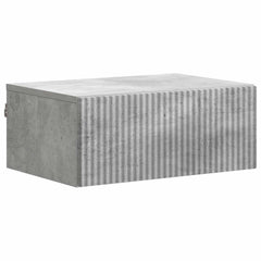 vidaXL Wall-Mounted Bedside Cabinet 2 pcs Concrete Grey 5