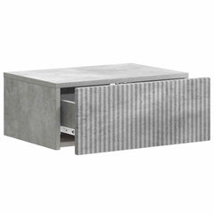 vidaXL Wall-Mounted Bedside Cabinet 2 pcs Concrete Grey 6