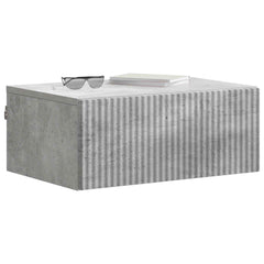 vidaXL Wall-Mounted Bedside Cabinet 2 pcs Concrete Grey 3