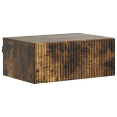 vidaXL Wall-Mounted Bedside Cabinet Smoked Oak 49 x 34.5 x 20 cm 2