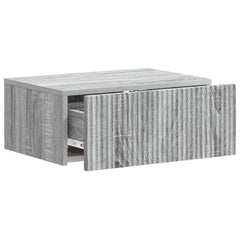 vidaXL Wall-Mounted Bedside Cabinet Grey Sonoma 49 x 34.5 x 20 cm 4