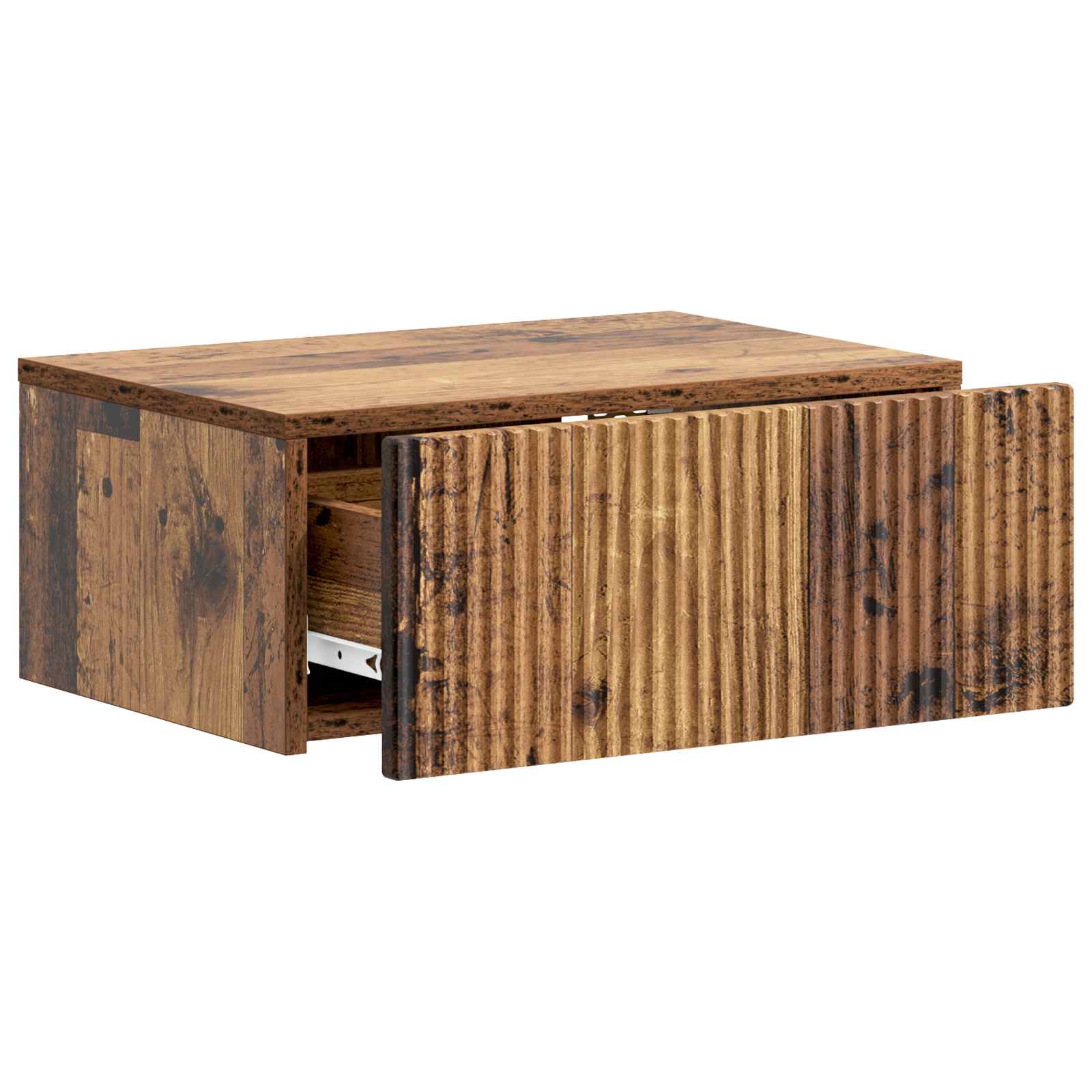 vidaXL Wall-Mounted Bedside Cabinet Old Wood 49 x 34.5 x 20 cm 4