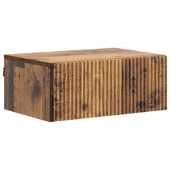 vidaXL Wall-Mounted Bedside Cabinet 2 pcs Old Wood 49 x 34.5 x 20 cm 5
