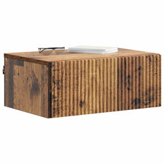 vidaXL Wall-Mounted Bedside Cabinet 2 pcs Old Wood 49 x 34.5 x 20 cm 3