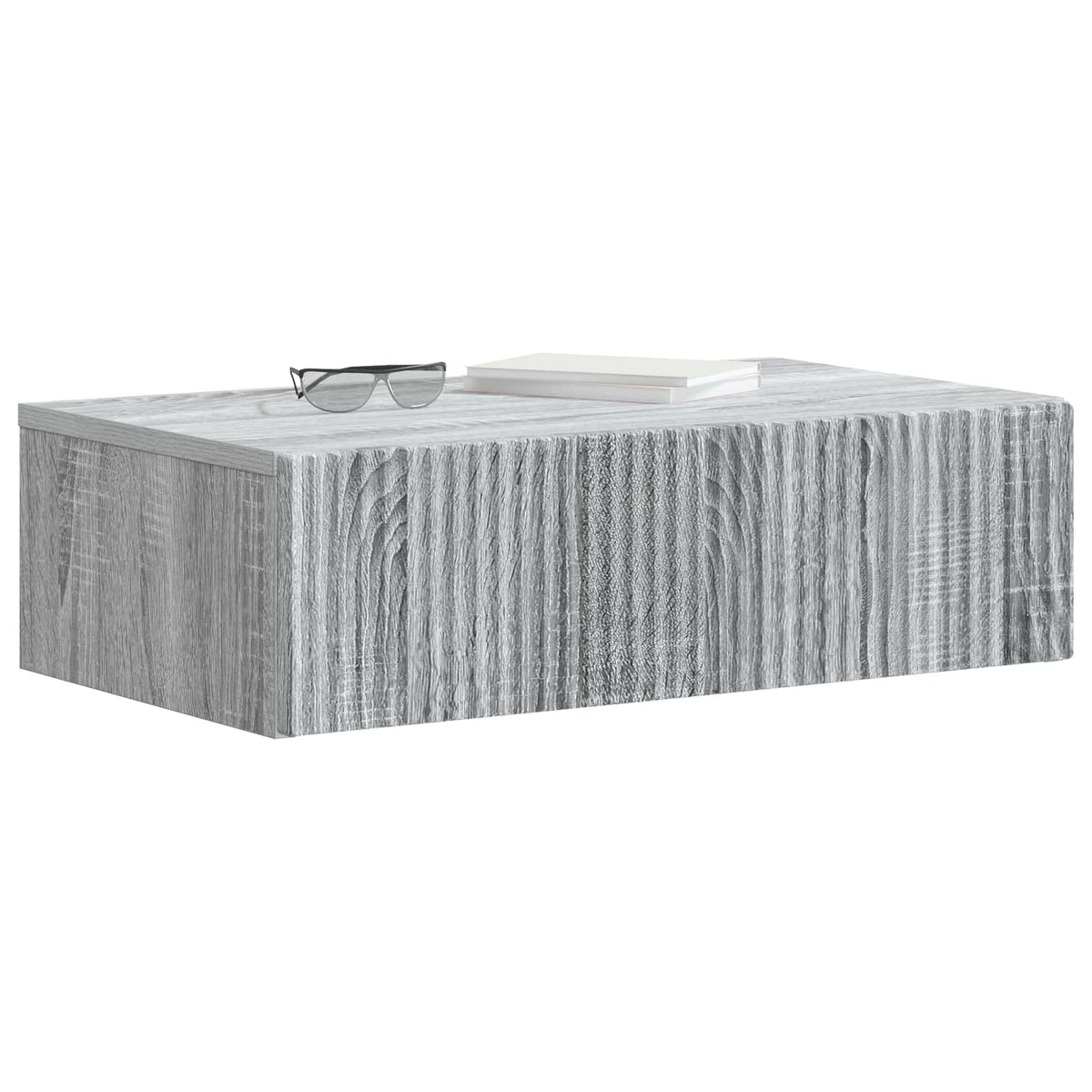 Wall-Mounted Side Table Engineered Wood Grey sonoma 59 x 34.5 x 17 cm