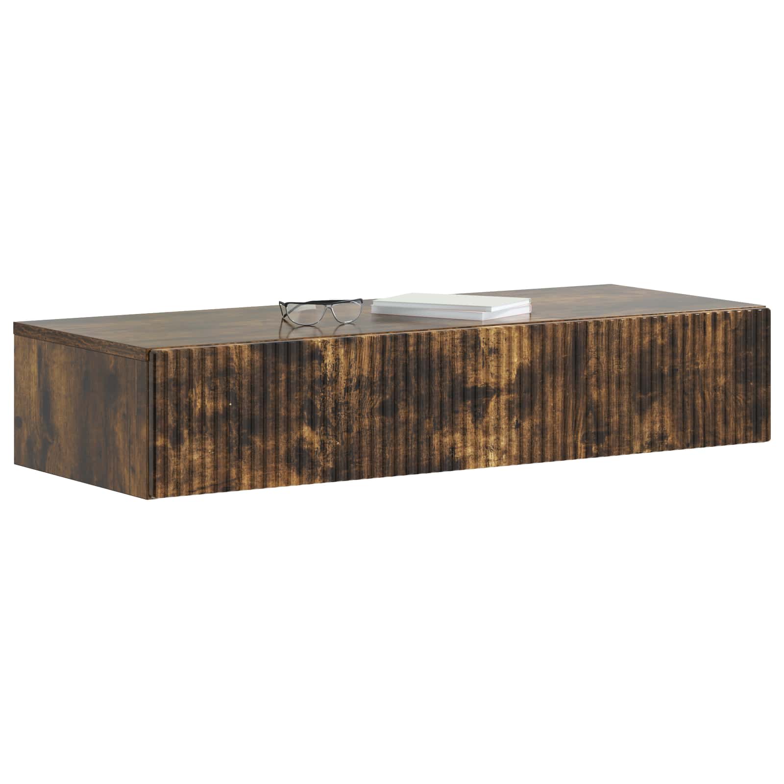 vidaXL Wall-Mounted Side Table 87.5 x 34.5 x 17 cm Engineered Wood 3