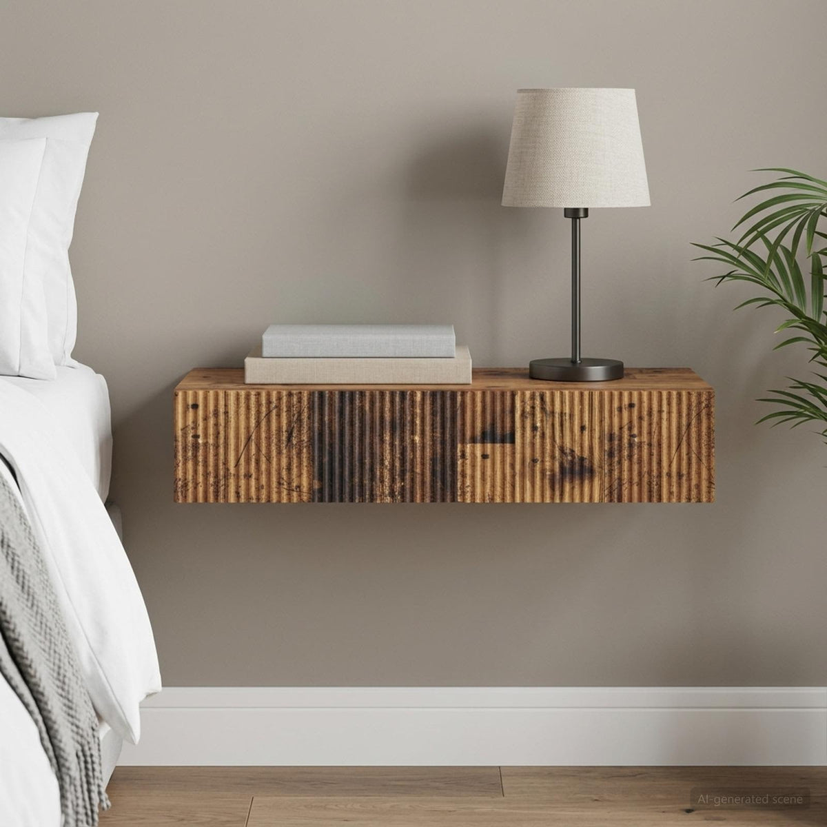 vidaXL Wall-Mounted Side Table Engineered Wood