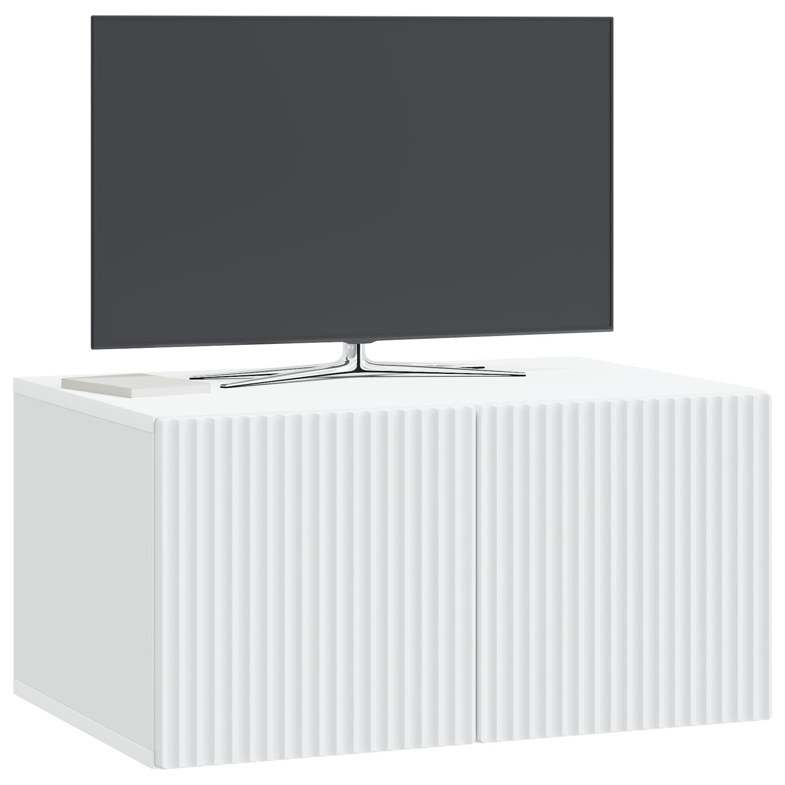 vidaXL Wall-Mounted TV Cabinet White 59.5 x 41 x 30 cm Engineered Wood 3