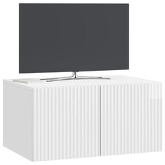 vidaXL Wall-Mounted TV Cabinet 59.5 x 41 x 30 cm High Gloss White 3