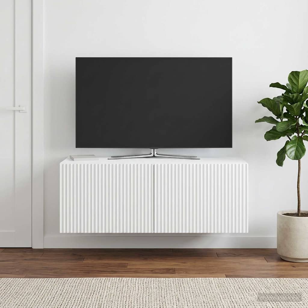 vidaXL Wall-Mounted TV Cabinet White 78.5 x 41 x 30 cm Engineered Wood 4