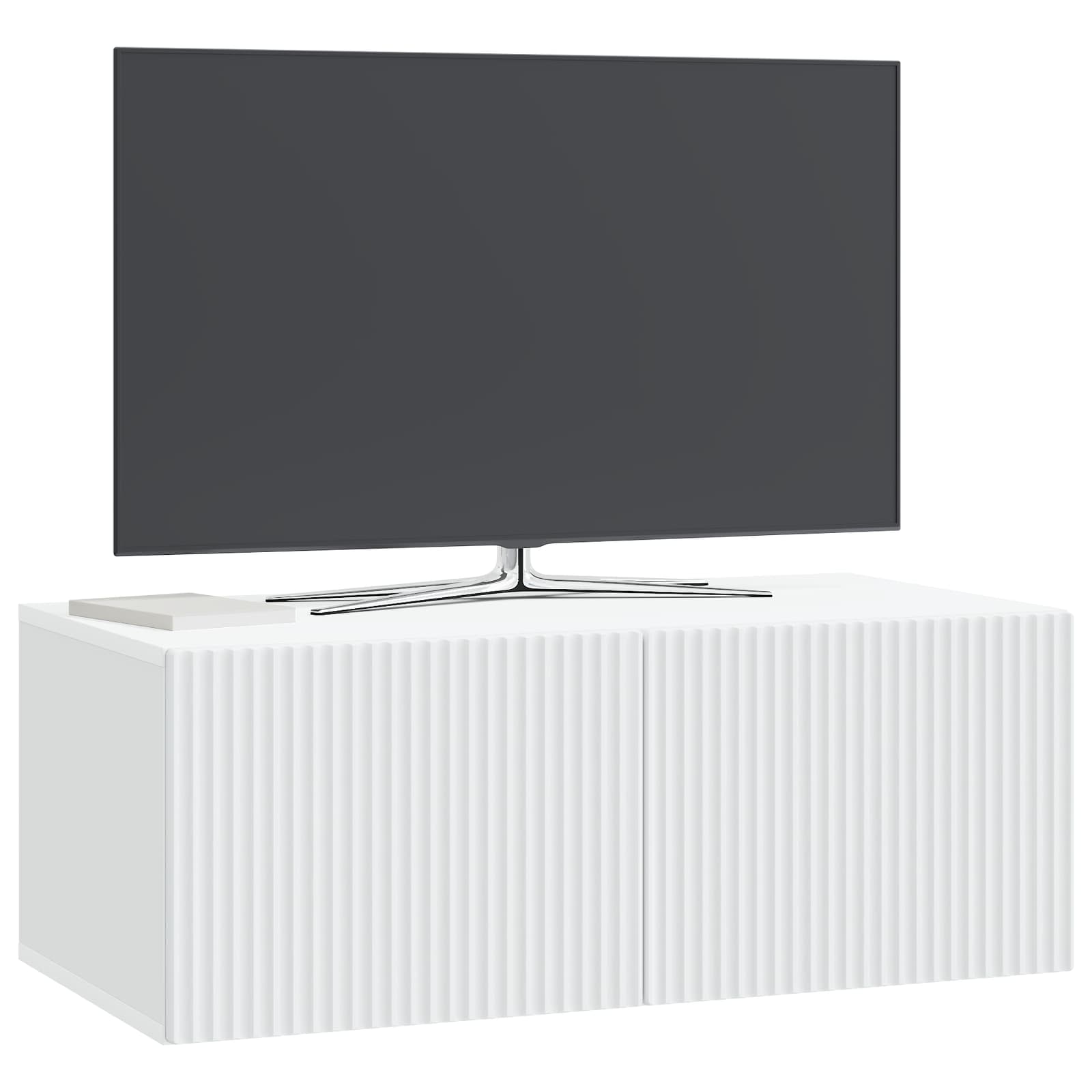 vidaXL Wall-Mounted TV Cabinet White 78.5 x 41 x 30 cm Engineered Wood 3