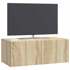 vidaXL Wall-Mounted TV Cabinet 78.5 x 41 x 30 cm Sonoma Oak 3