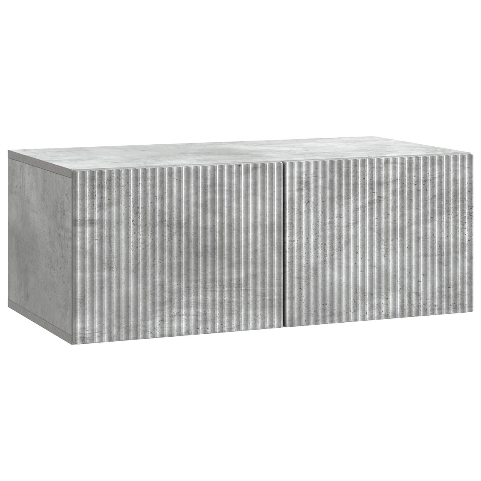 vidaXL Wall-Mounted TV Cabinet 78.5 x 41 x 30 cm Concrete Grey 2