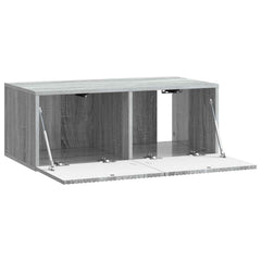 vidaXL Wall-Mounted TV Cabinet 78.5 x 41 x 30 cm Grey Sonoma 5