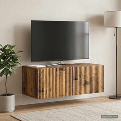 vidaXL Wall-Mounted TV Cabinet 78.5 x 41 x 30 cm Old Wood 4