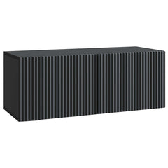 vidaXL Wall-Mounted TV Cabinet 78.5 x 31 x 30 cm Black Engineered Wood 2
