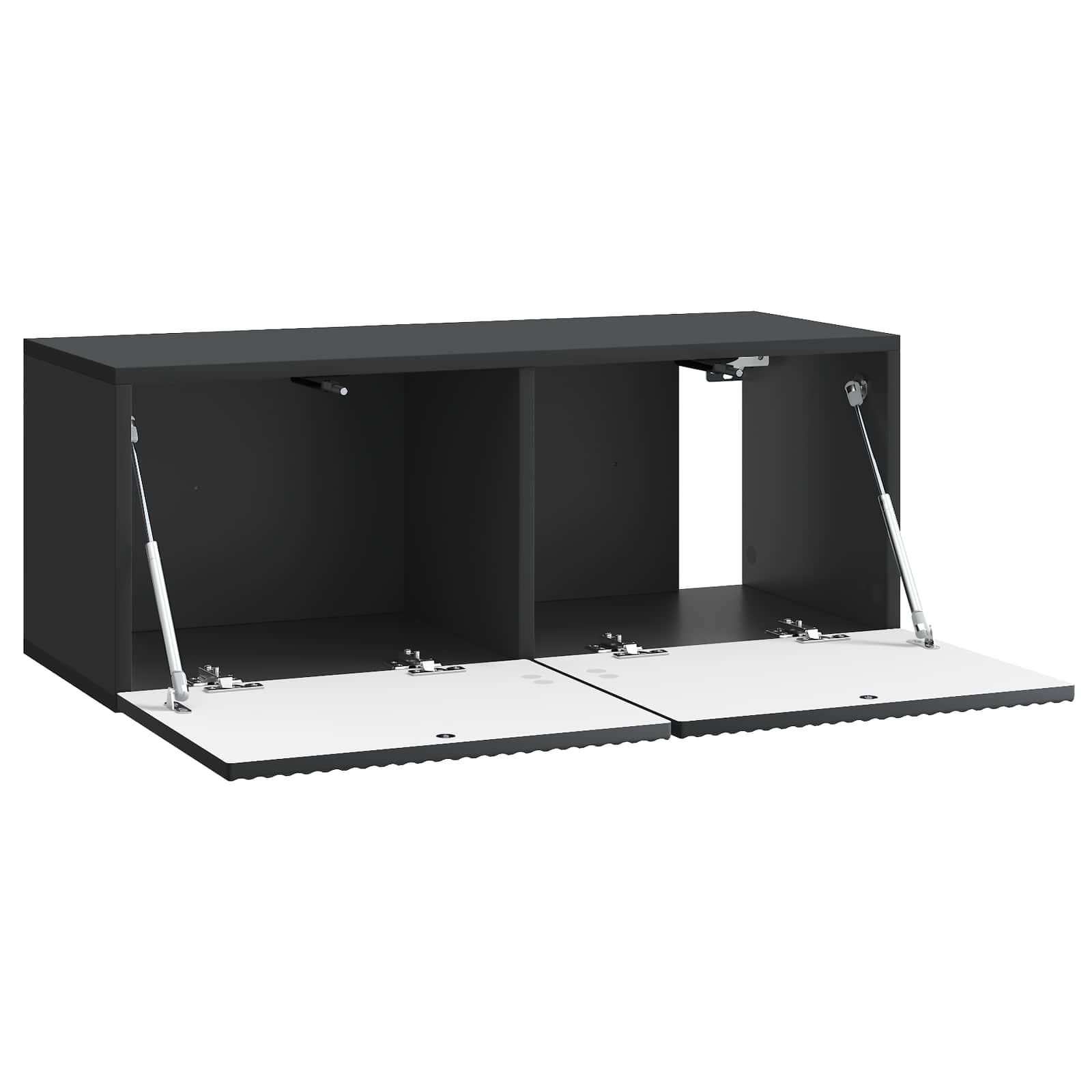vidaXL Wall-Mounted TV Cabinet 78.5 x 31 x 30 cm Black Engineered Wood 5