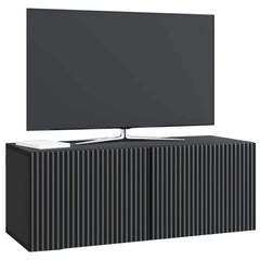vidaXL Wall-Mounted TV Cabinet 78.5 x 31 x 30 cm Black Engineered Wood 3