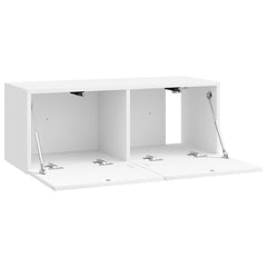 vidaXL Wall-Mounted TV Cabinet 78.5 x 31 x 30 cm High Gloss White 5