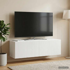 vidaXL Wall-Mounted TV Cabinet White 98 x 31 x 30 cm Engineered Wood 4