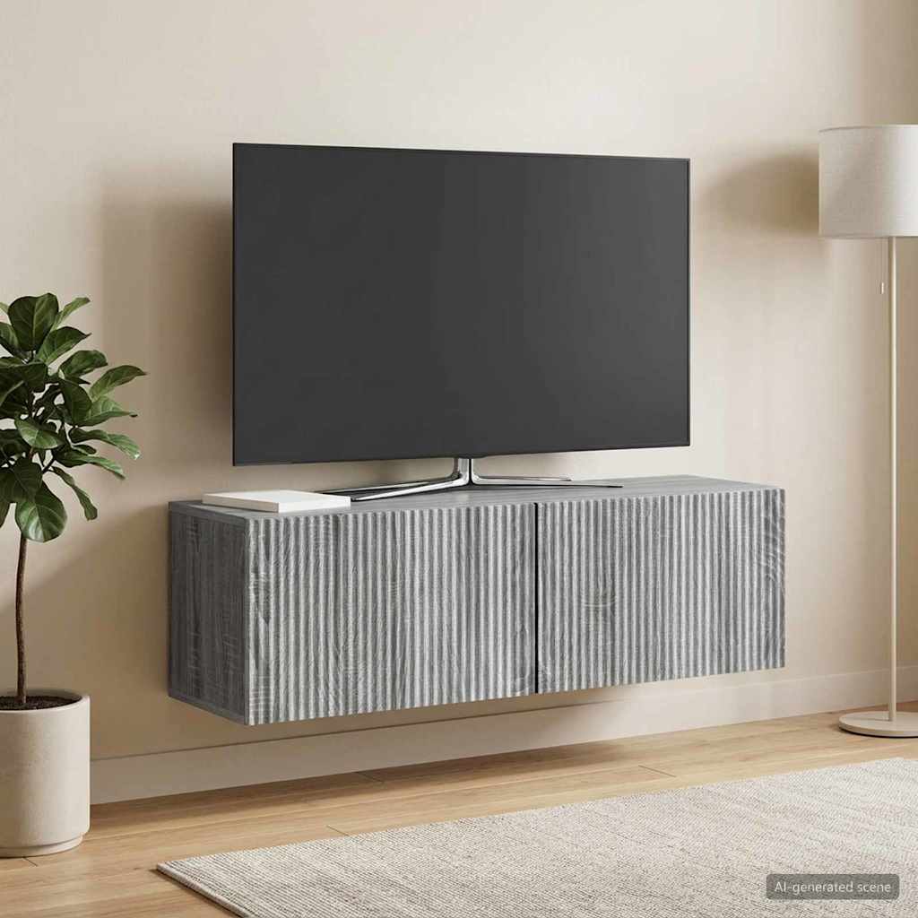 vidaXL Wall-Mounted TV Cabinet 98 x 31 x 30 cm Depth 31 cm Width 98 cm