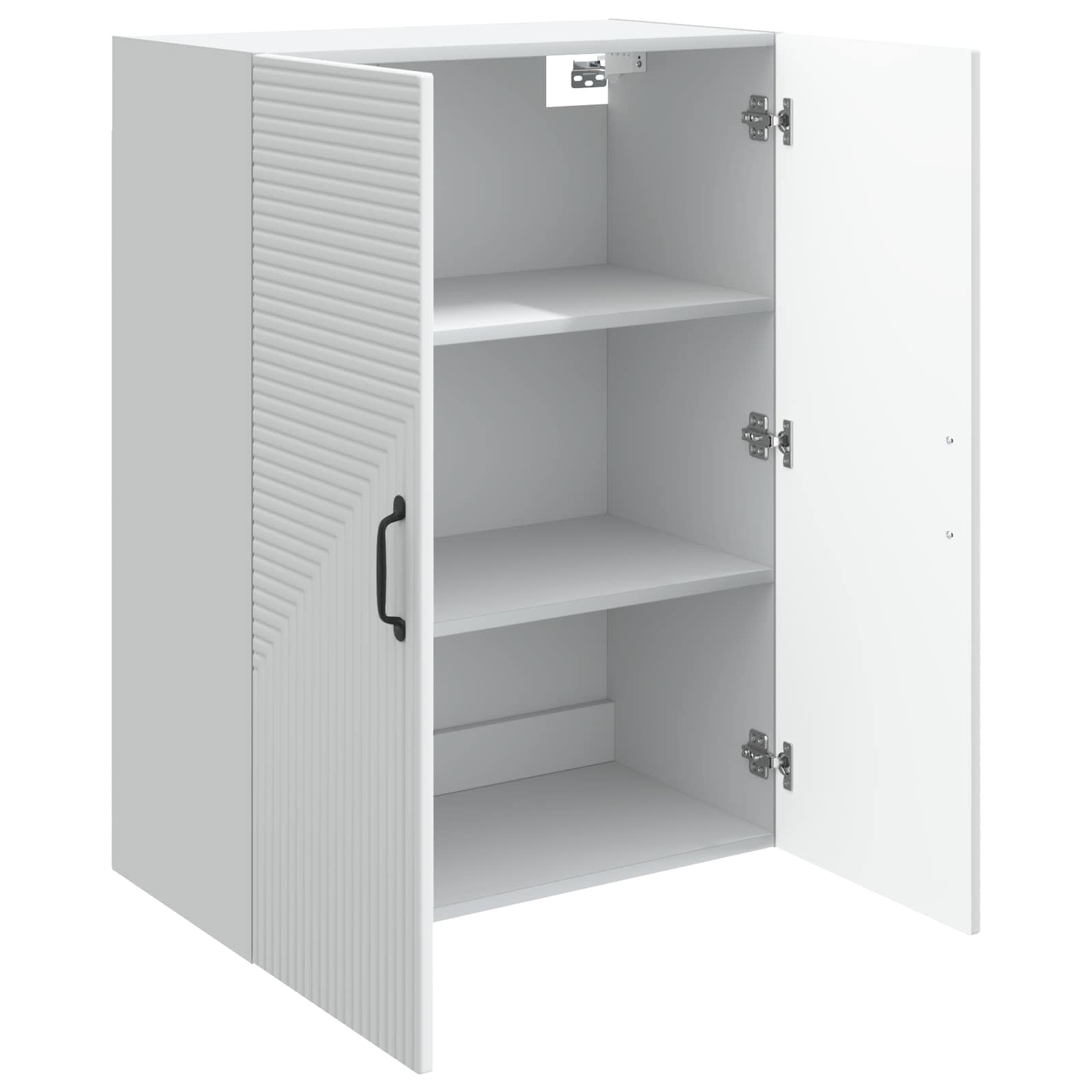 vidaXL Wall-Mounted Cabinet White 66 x 34.5 x 90 cm Engineered Wood 3