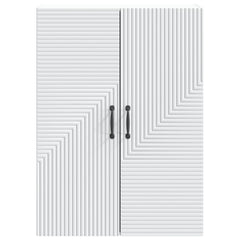 vidaXL Wall-Mounted Cabinet White 66 x 34.5 x 90 cm Engineered Wood 4