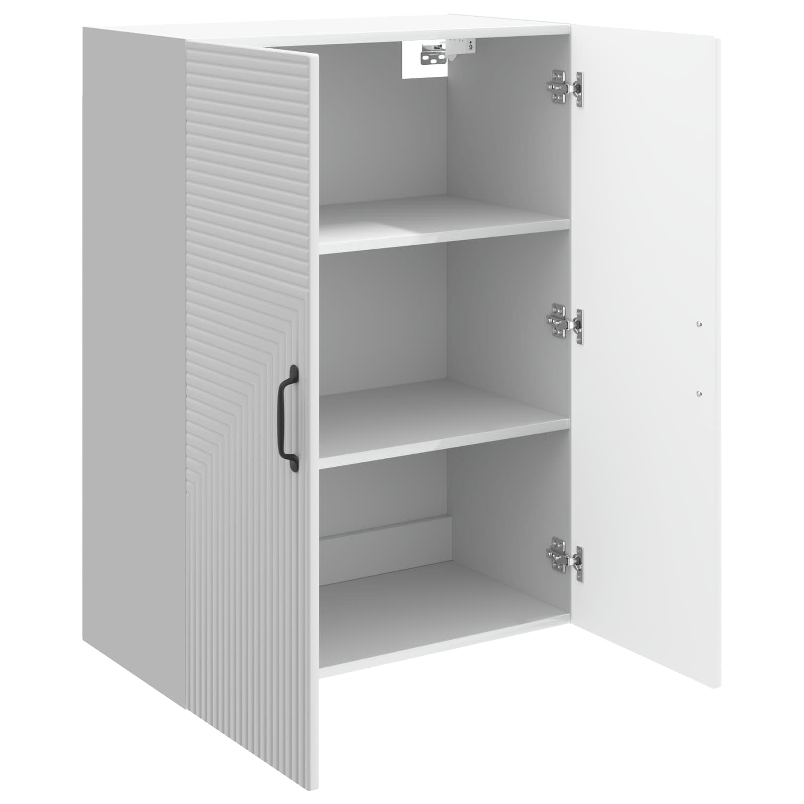 vidaXL Wall-Mounted Cabinet High Gloss White 66 x 34.5 x 90 cm 3