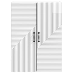 vidaXL Wall-Mounted Cabinet High Gloss White 66 x 34.5 x 90 cm 4