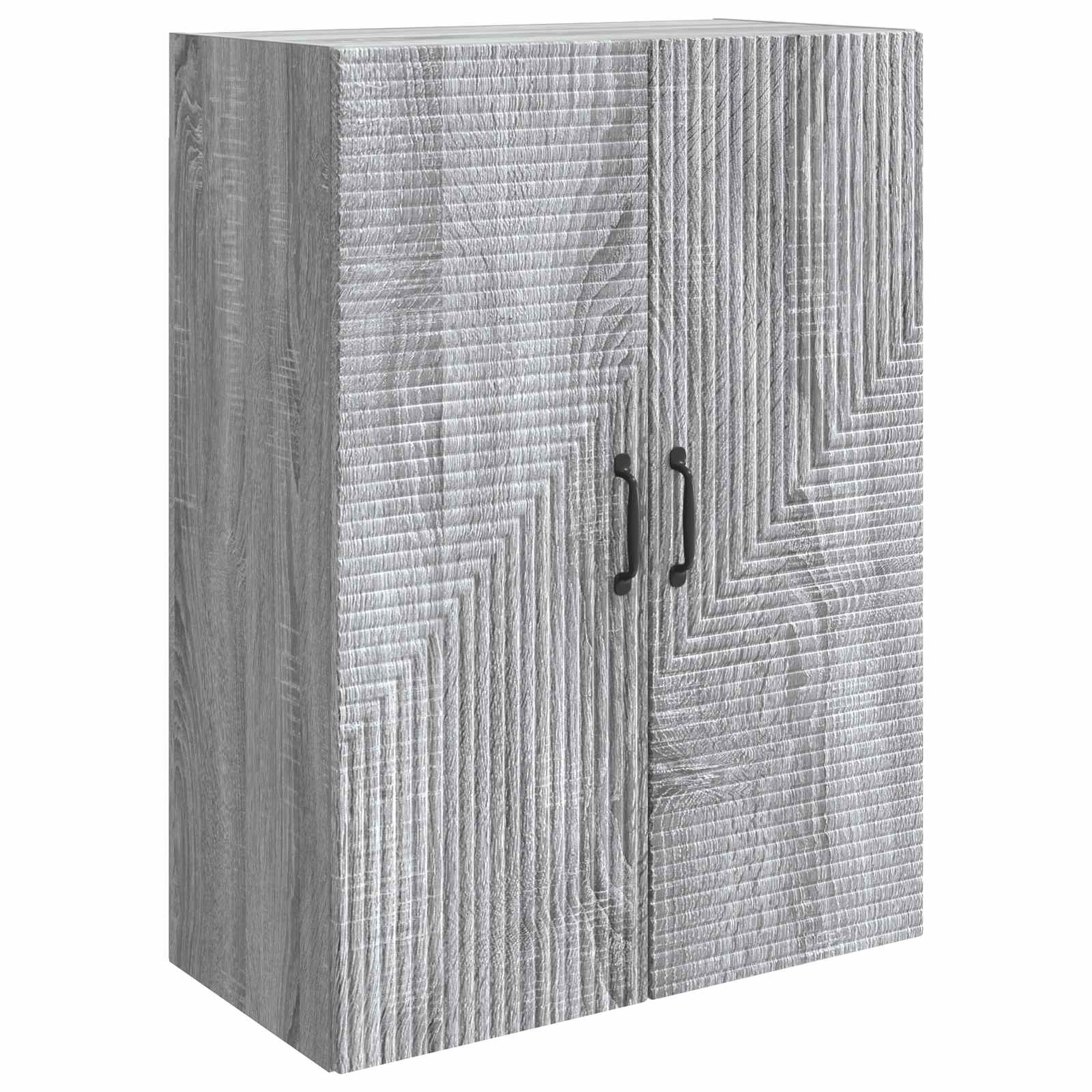 vidaXL Wall-Mounted Cabinet Grey Sonoma 66 x 34.5 x 90 cm 2