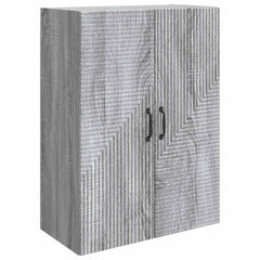 vidaXL Wall-Mounted Cabinet Grey Sonoma 66 x 34.5 x 90 cm 2