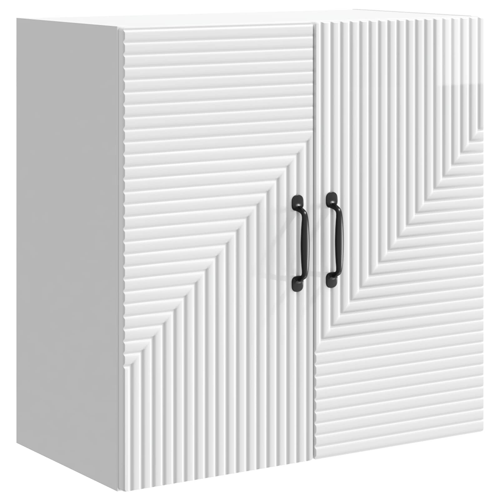vidaXL Wall-Mounted Cabinet High Gloss White 59 x 31 x 60 cm 2