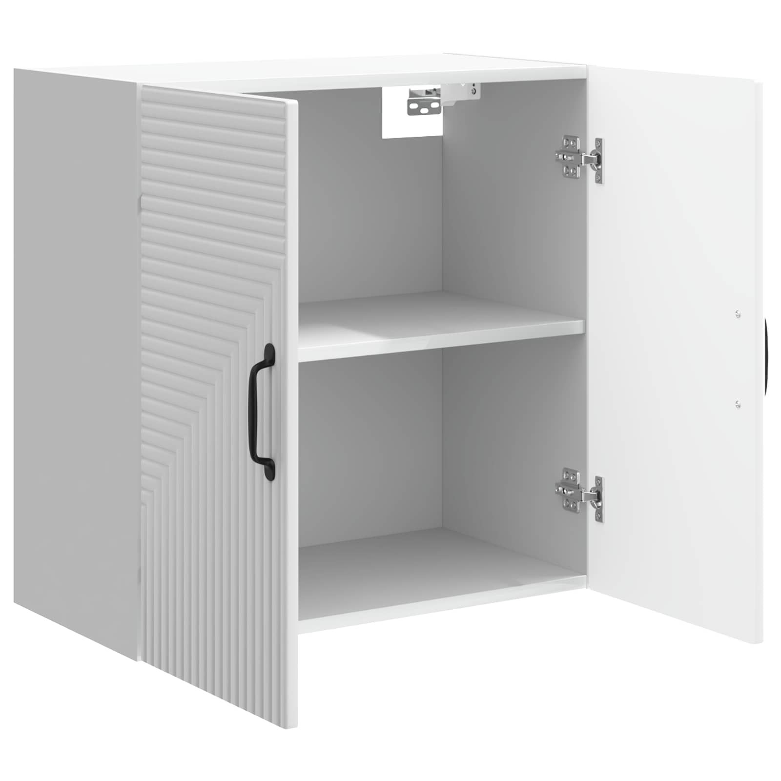 vidaXL Wall-Mounted Cabinet High Gloss White 59 x 31 x 60 cm 3