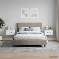 Wall-Mounted Bedside Cabinet 34.5 x 33 x 20 cm High gloss white 2