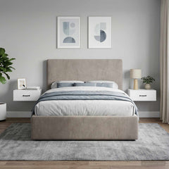 vidaXL Wall-Mounted Bedside Cabinet 2 pcs White 49 x 34.5 x 20 cm 4