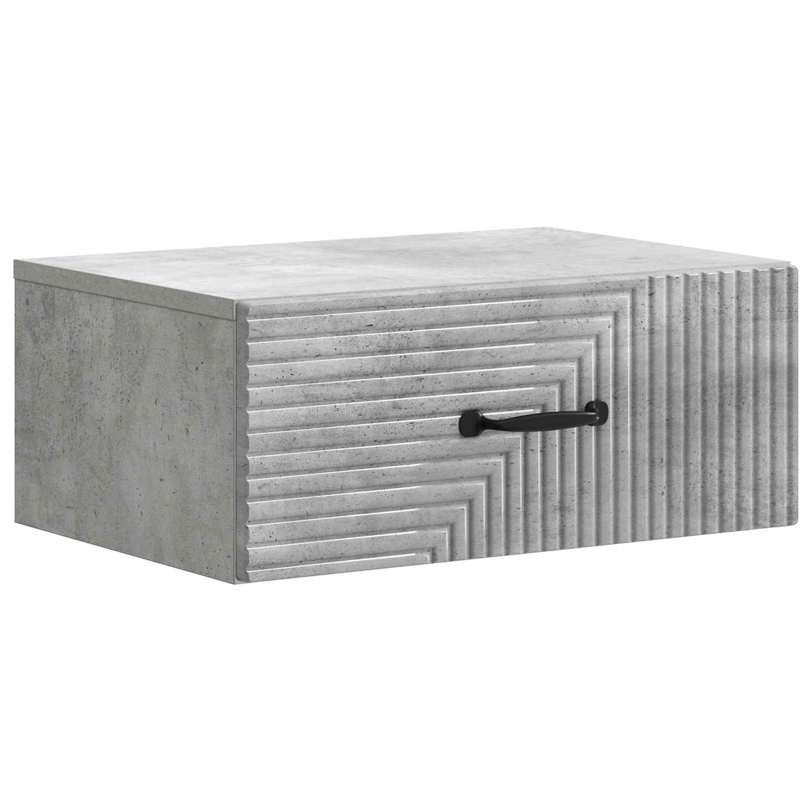 vidaXL Wall-Mounted Bedside Cabinet 2 pcs Concrete Grey 5