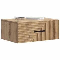 vidaXL Wall-Mounted Bedside Cabinet Artisan Oak 49 x 34.5 x 20 cm 3