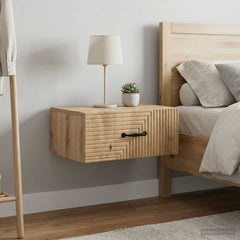 vidaXL Wall-Mounted Bedside Cabinet 2 pcs Artisan Oak 4