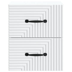 vidaXL Wall-Mounted Bedside Cabinet White 34.5 x 33 x 40 cm 5