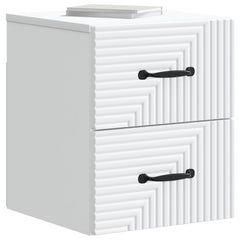 vidaXL Wall-Mounted Bedside Cabinet White 34.5 x 33 x 40 cm 3