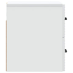 vidaXL Wall-Mounted Bedside Cabinet White 34.5 x 33 x 40 cm 6