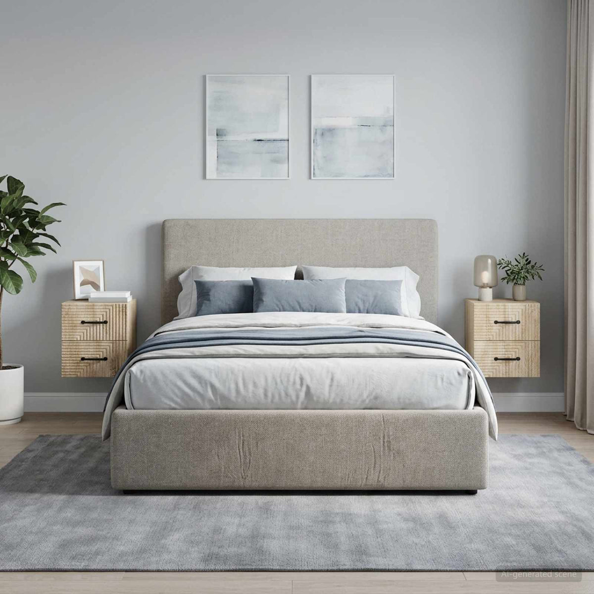 vidaXL Wall-Mounted Bedside Cabinet 34.5 x 33 x 40 cm