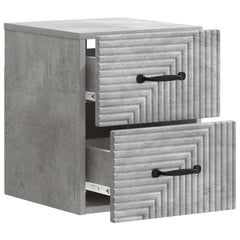vidaXL Wall-Mounted Bedside Cabinet Concrete Grey 34.5 x 33 x 40 cm 4