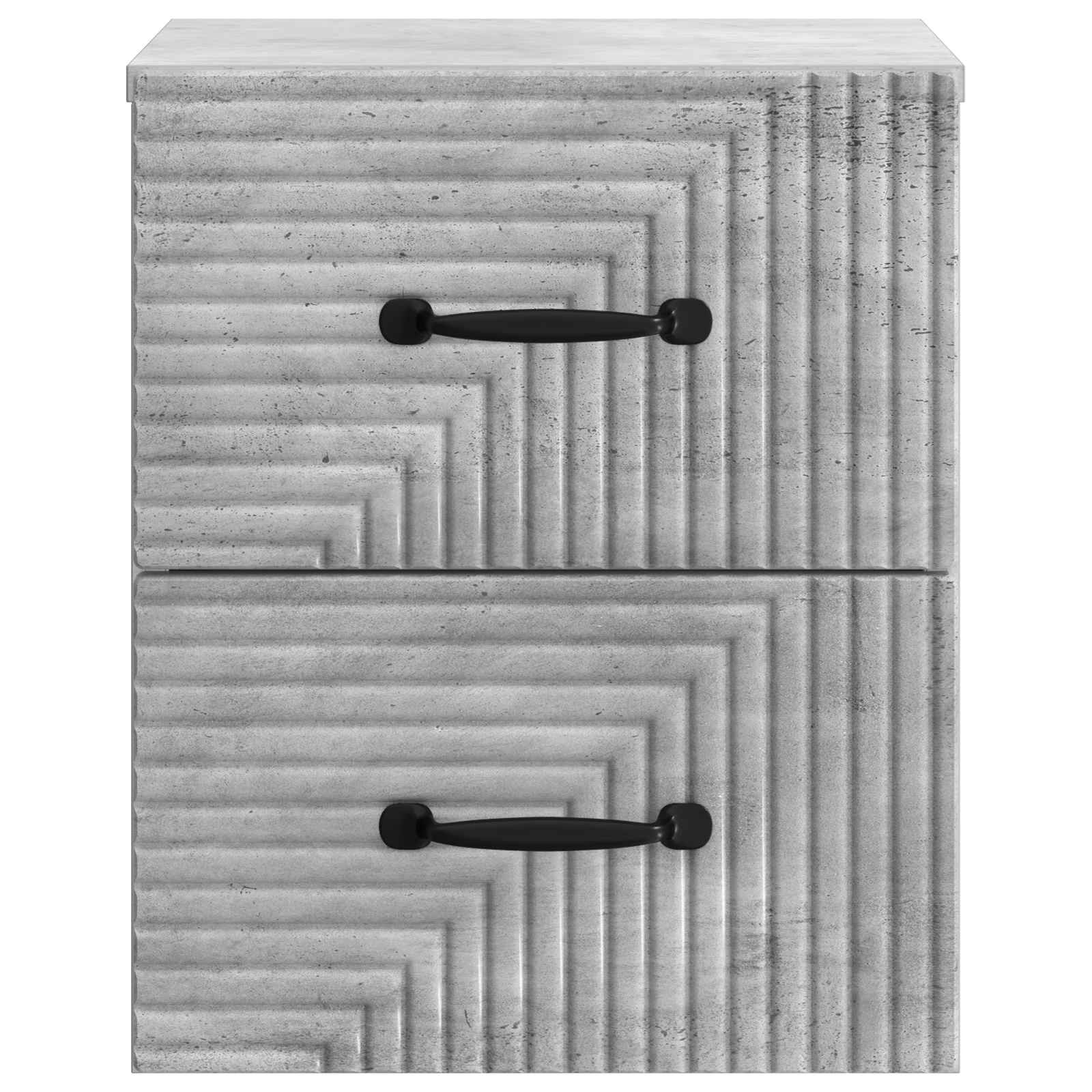vidaXL Wall-Mounted Bedside Cabinet Concrete Grey 34.5 x 33 x 40 cm 5