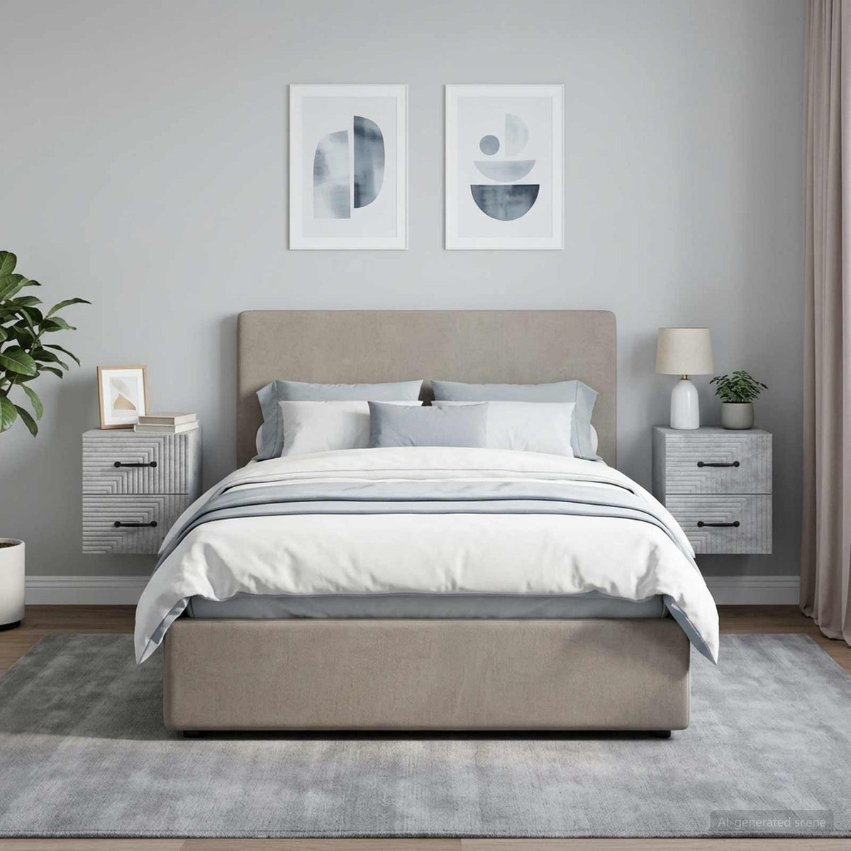 vidaXL Wall-Mounted Bedside Cabinet 34.5 x 33 x 40 cm