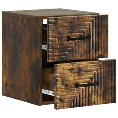 vidaXL Wall-Mounted Bedside Cabinet Smoked Oak 34.5 x 33 x 40 cm 4