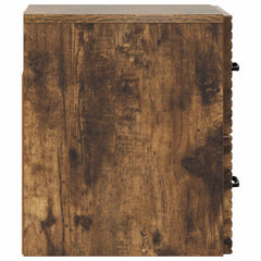 vidaXL Wall-Mounted Bedside Cabinet Smoked Oak 34.5 x 33 x 40 cm 6