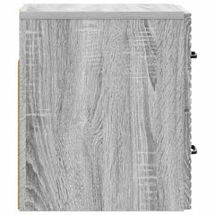 vidaXL Wall-Mounted Bedside Cabinet Grey Sonoma 34.5 x 33 x 40 cm 6